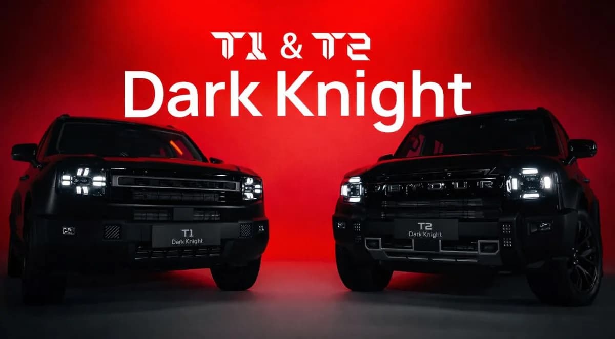 Jetour presenta las ediciones especiales "Dark Knight": El lado más audaz de los SUV T1 y T2