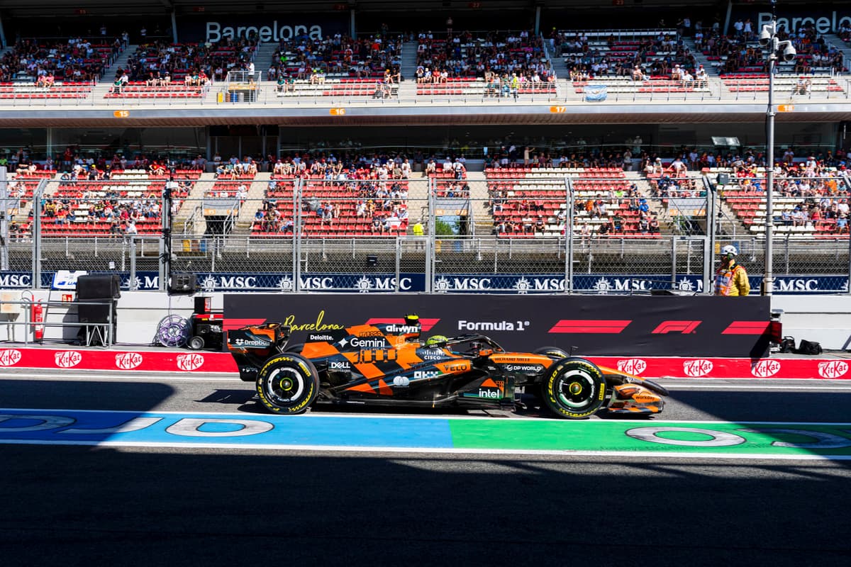 Norris se quedó con el mejor tiempo de la jornada en Montmeló