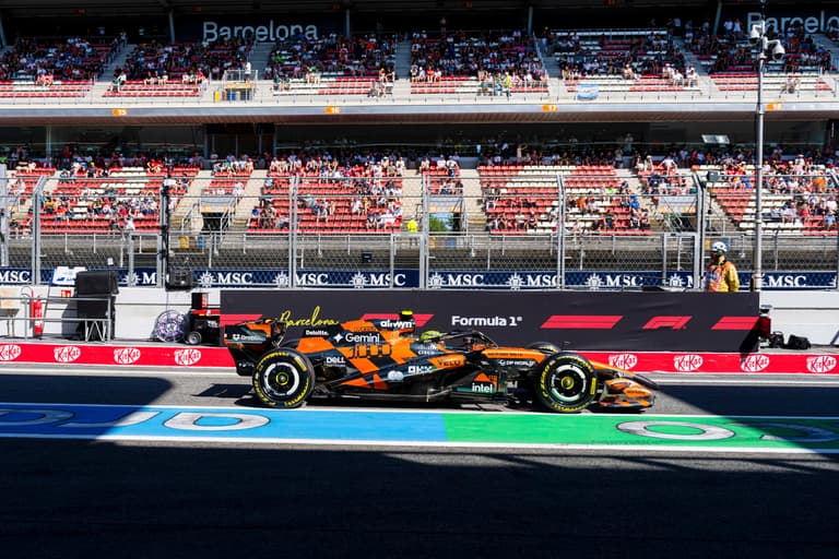 Norris se quedó con el mejor tiempo de la jornada en Montmeló