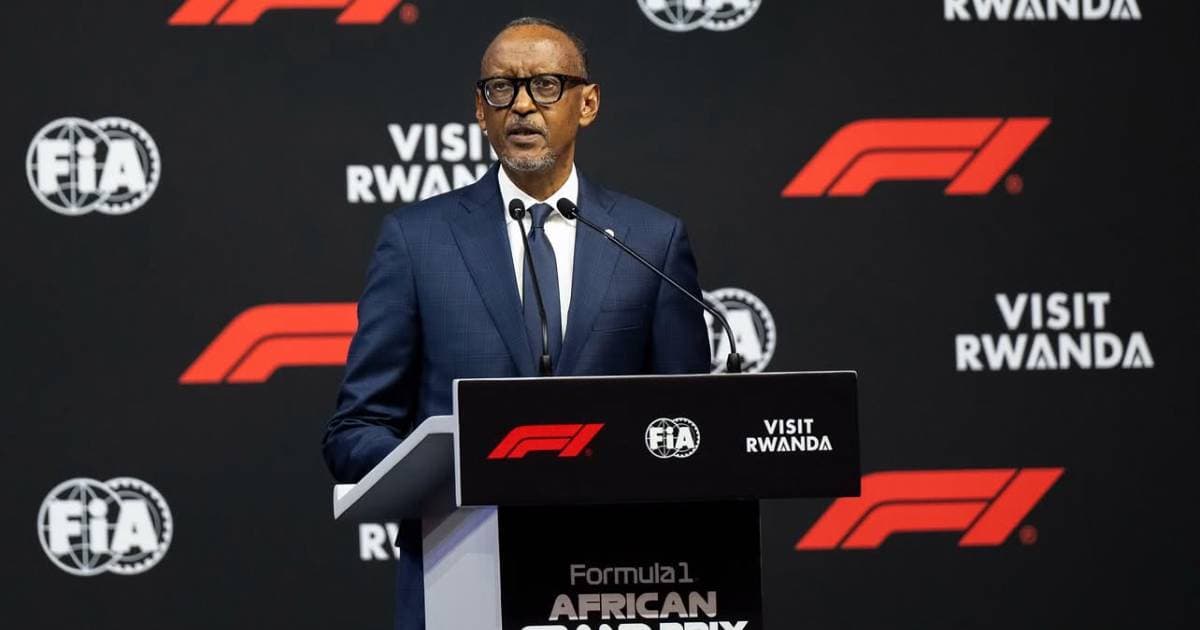 El presidente de Ruanda celebra el regreso de la Fórmula 1 a África