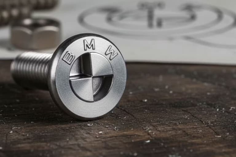 Un tornillo con sello BMW que solo se abre con herramientas de la marca