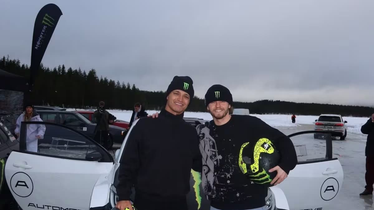 Lando Norris acelera un Rally2 antes del inicio de la temporada