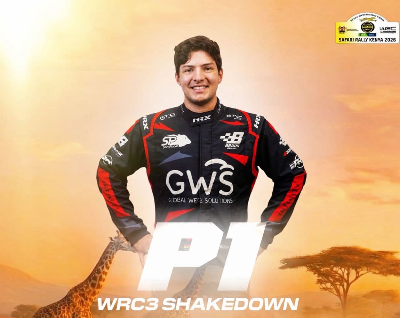 Nataniel Bruun marca el ritmo en el inicio del Rally Safari