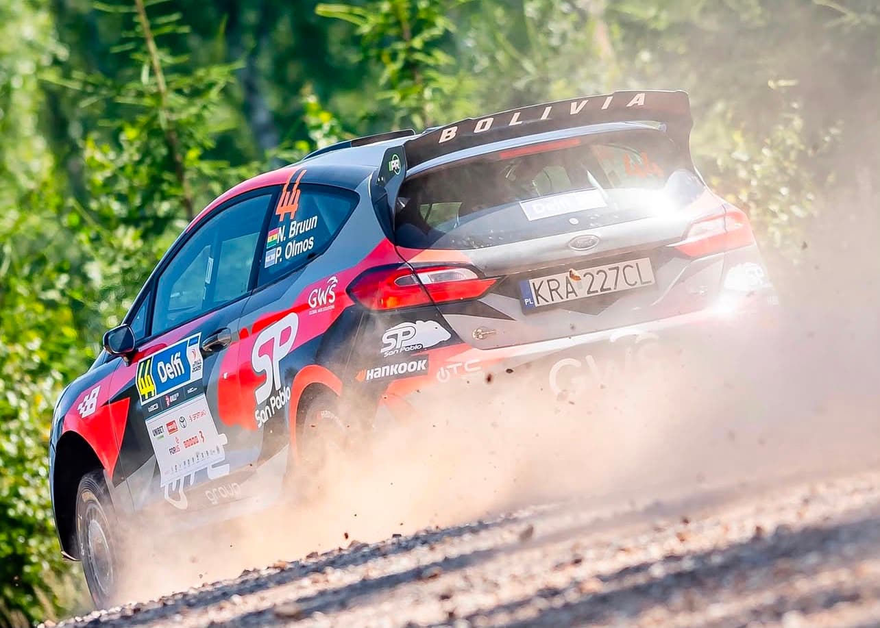 El boliviano Nataniel Bruun acelera rumbo al Rally Acrópolis